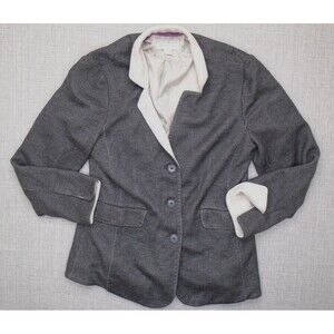 Coldwater Creek Soft Shell Blazer Jacket Women's Medium Dark Grey